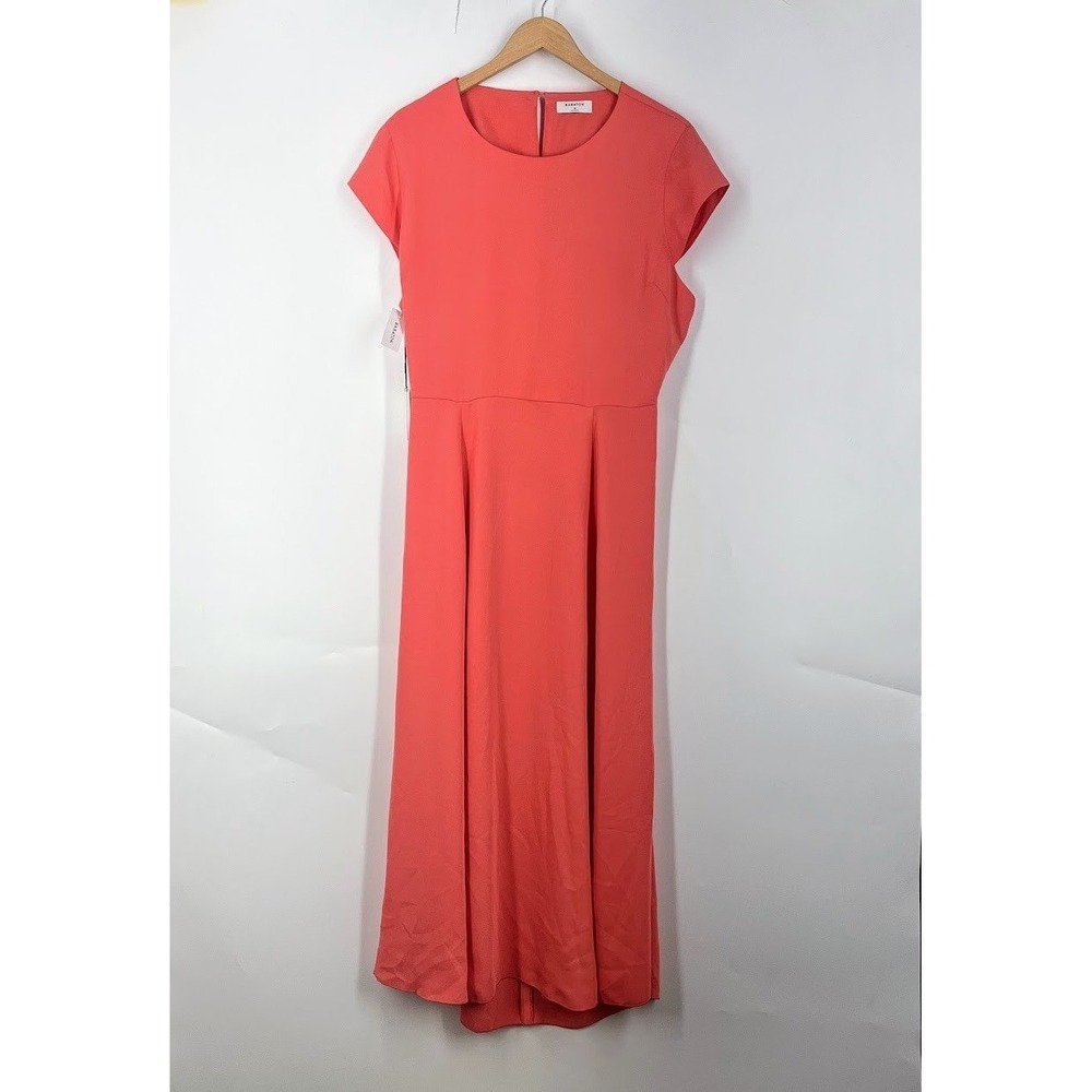 Babaton‎ Aritzia Coral Maxi Dress Open Back Cap Sleeve Size 16 NEW